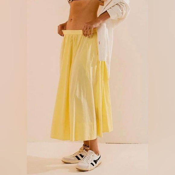 Free People Dresses & Skirts - Free People Sunny Yellow A-Line Skirt